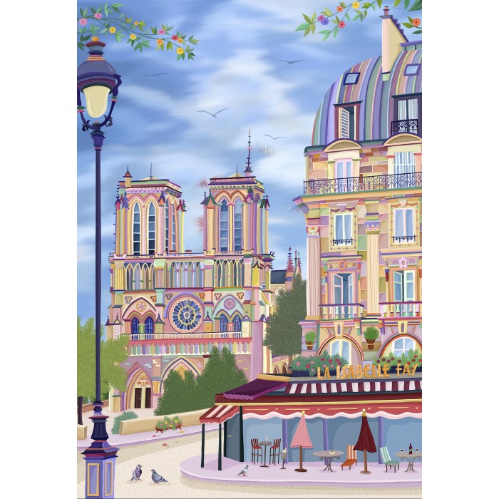Puzzle (1000 pièces) Notre-Dame de Paris - Pieces & Peace – Image 2