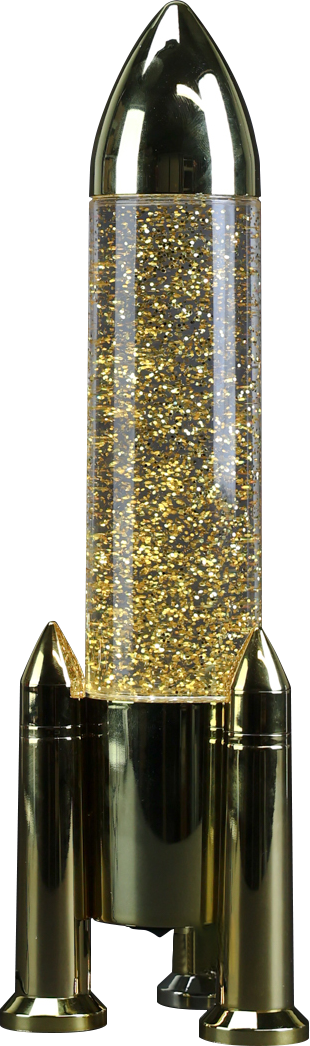 Lampe Paillettes "Falcon" Dorée – 33 cm – Image 2