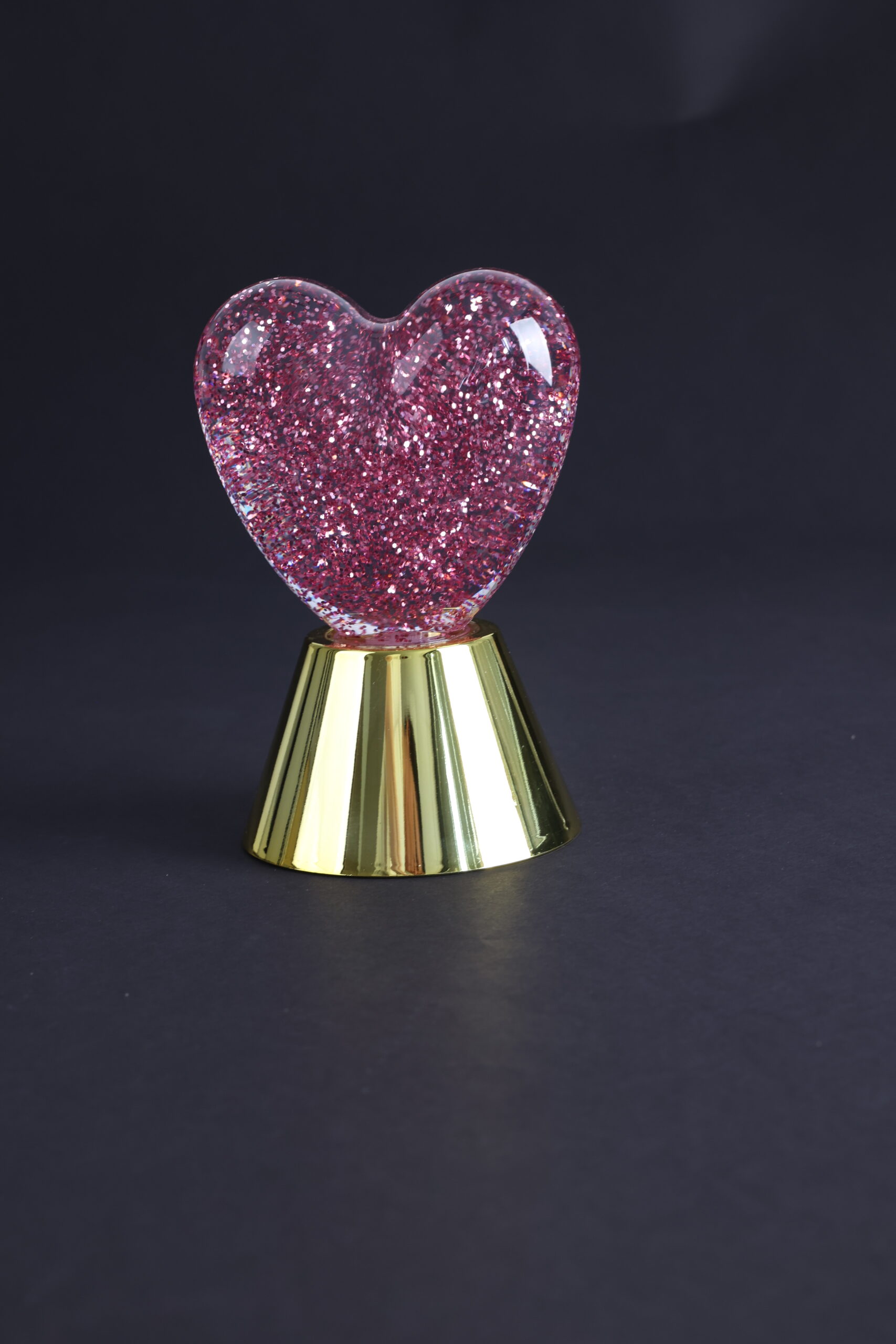 Lampe à Paillettes "Dua" Coeur – 16,5 cm