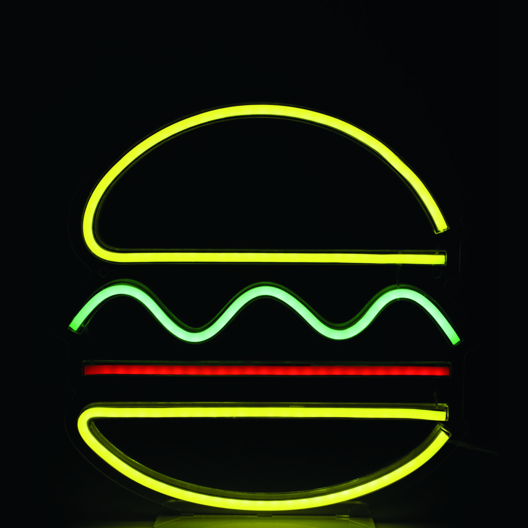 3361410177865 Décoration Murale Néon LED "Burger" – 30 cm