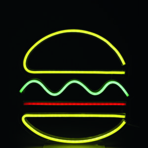 Décoration Murale Néon LED "Burger" – 30 cm