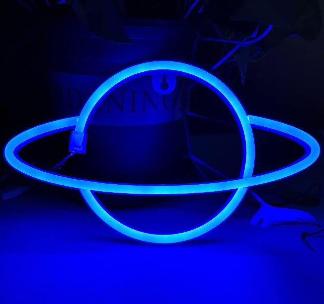 Décoration Murale Néon LED "Planète" – 30 cm – Image 2
