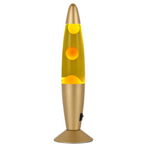 Lampe à lave "Colima" Dorée Mat – 34 cm
