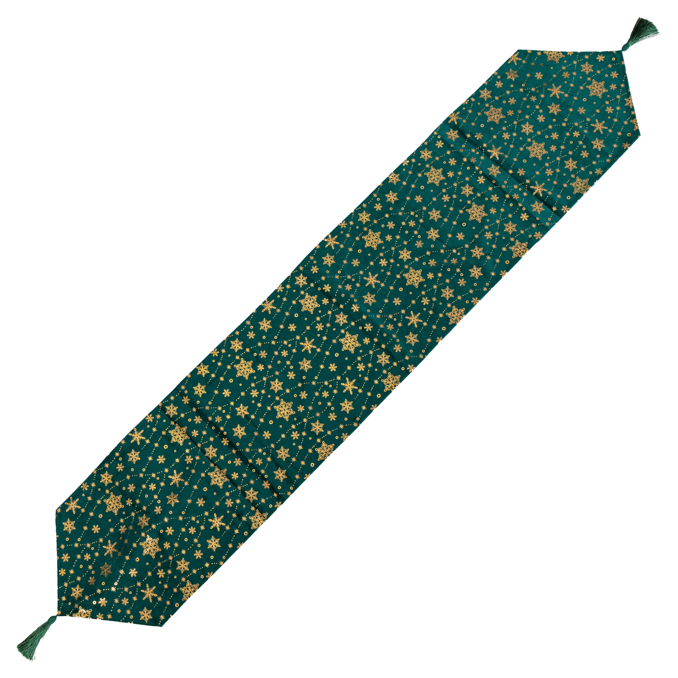 Chemin de Table Festif en Polyester Vert – 33 x 175 cm – Image 2