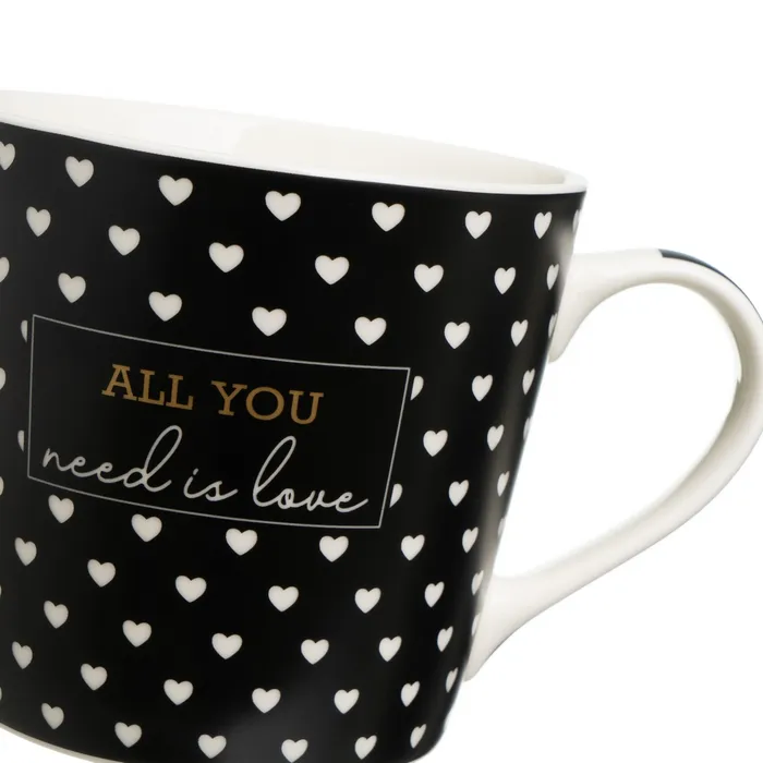 Lot de 2 Mugs en Céramique "Home & Love" – Sweet Home & Need Love 370 ml – Image 2