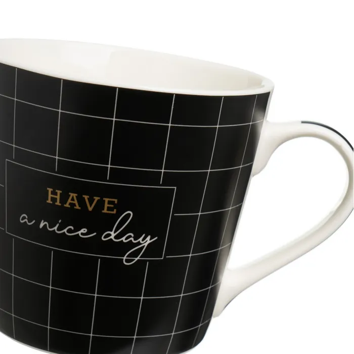 Lot de 2 Mugs en Céramique "Positive Vibes" – Just Smile & Nice Day 370 ml – Image 2