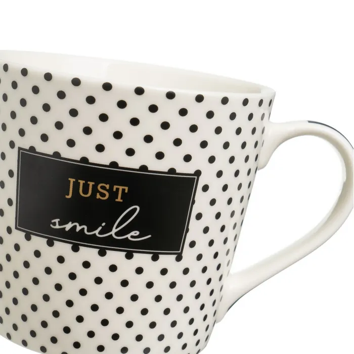 Lot de 2 Mugs en Céramique "Positive Vibes" – Just Smile & Nice Day 370 ml – Image 3