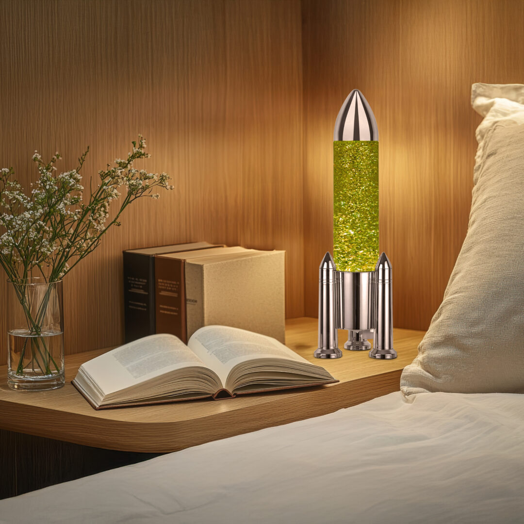 Lampe Paillettes "Falcon" Chrome – 33 cm