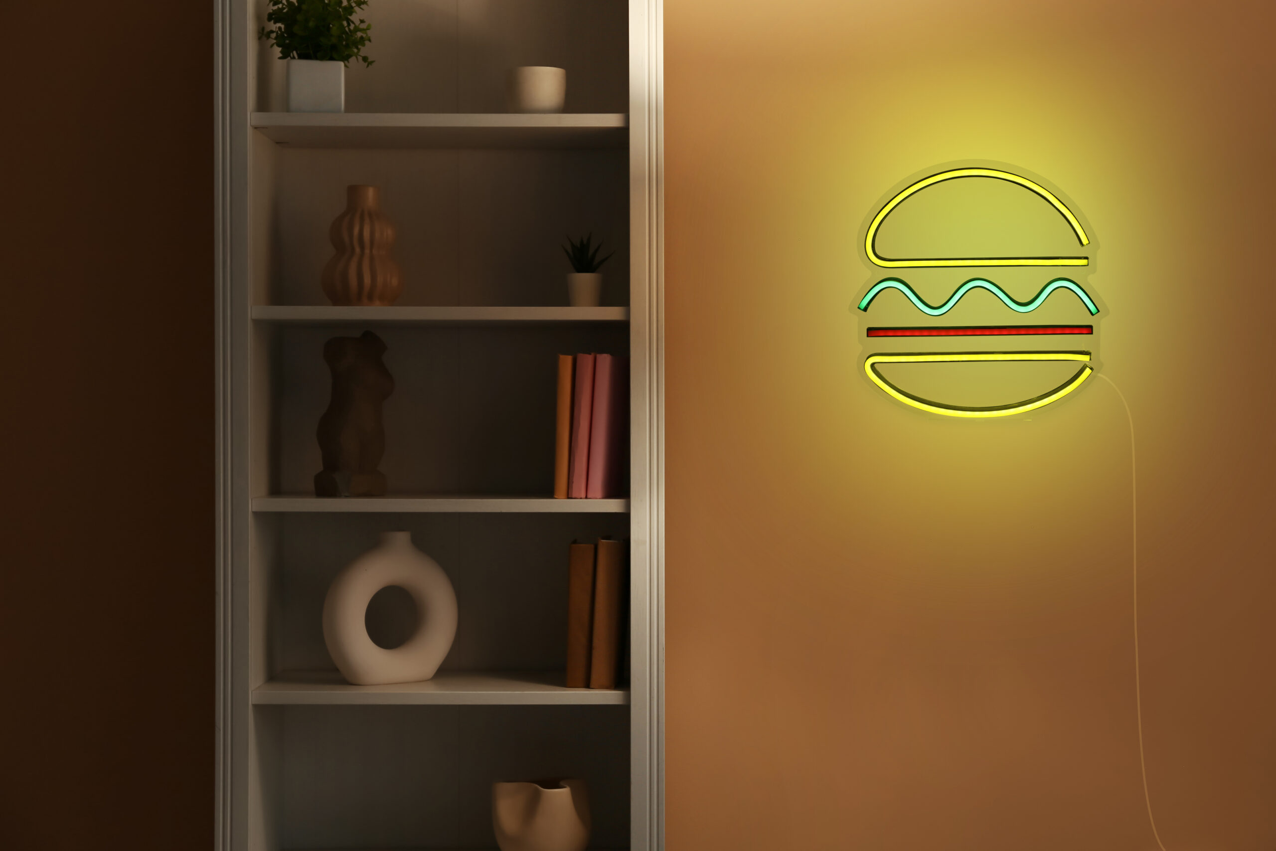 Décoration Murale Néon LED "Burger" – 30 cm – Image 2