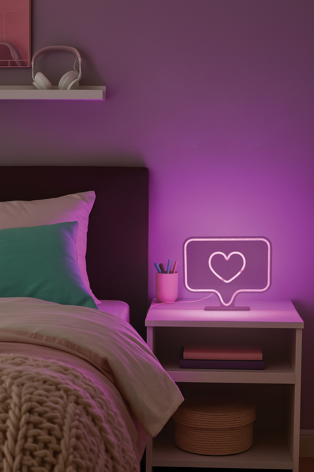 Décoration Murale Néon LED "Emoji" – 35 cm – Image 3