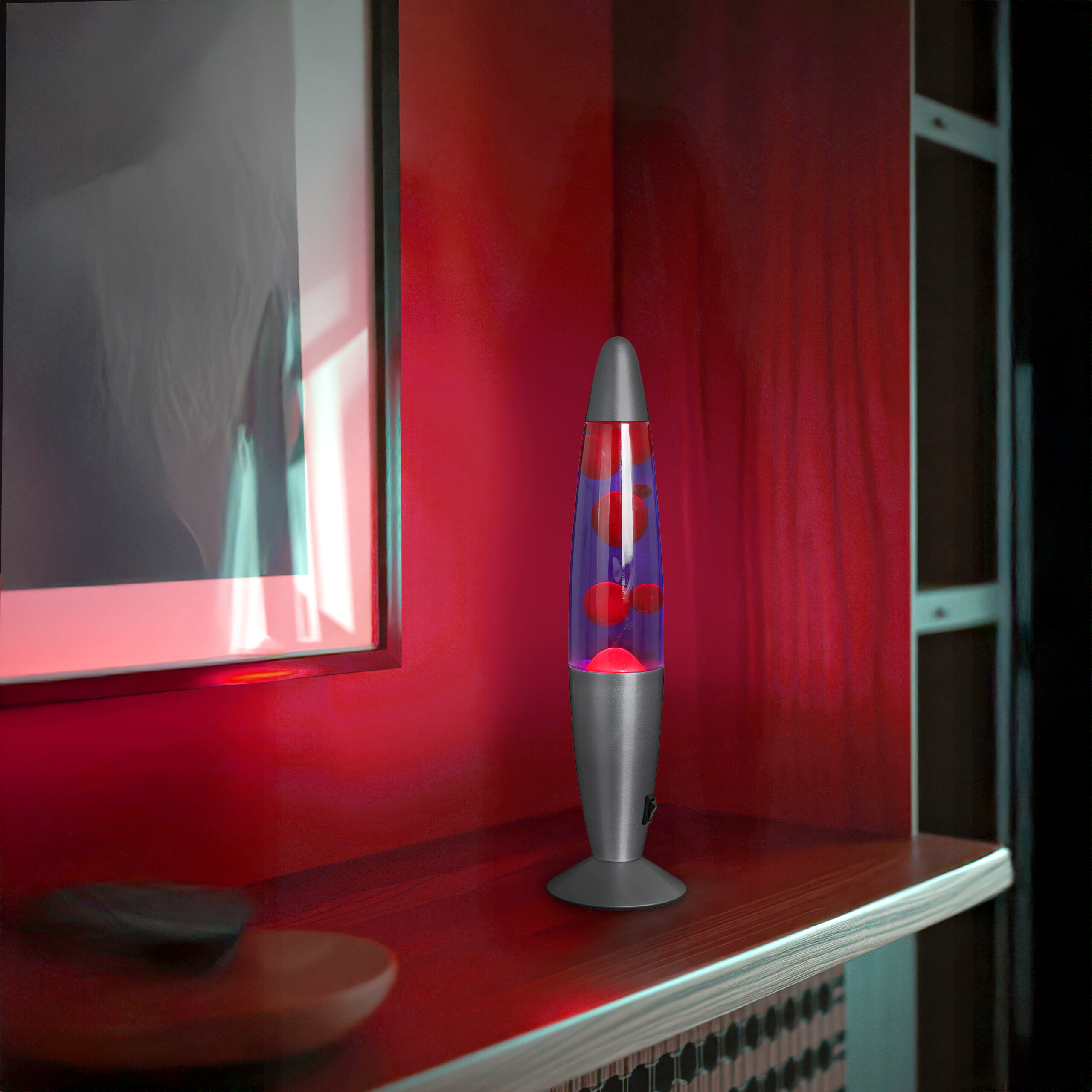 Lampe à lave "Colima" Chrome Mat – 34 cm – Image 3