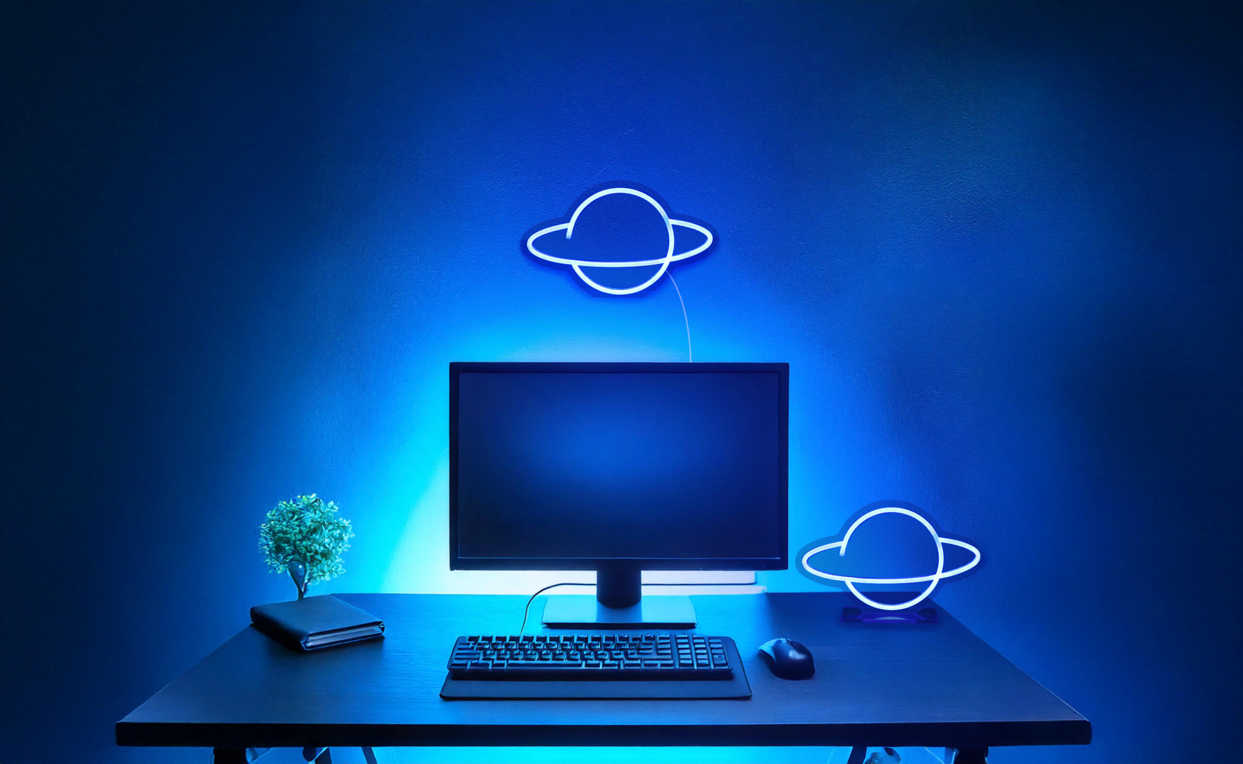 Décoration Murale Néon LED "Planète" – 30 cm – Image 4