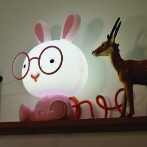 Veilleuse LED "Mini Bunny" Rose – 23 cm