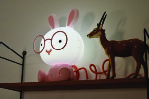 Veilleuse LED "Mini Bunny" Rose – 23 cm