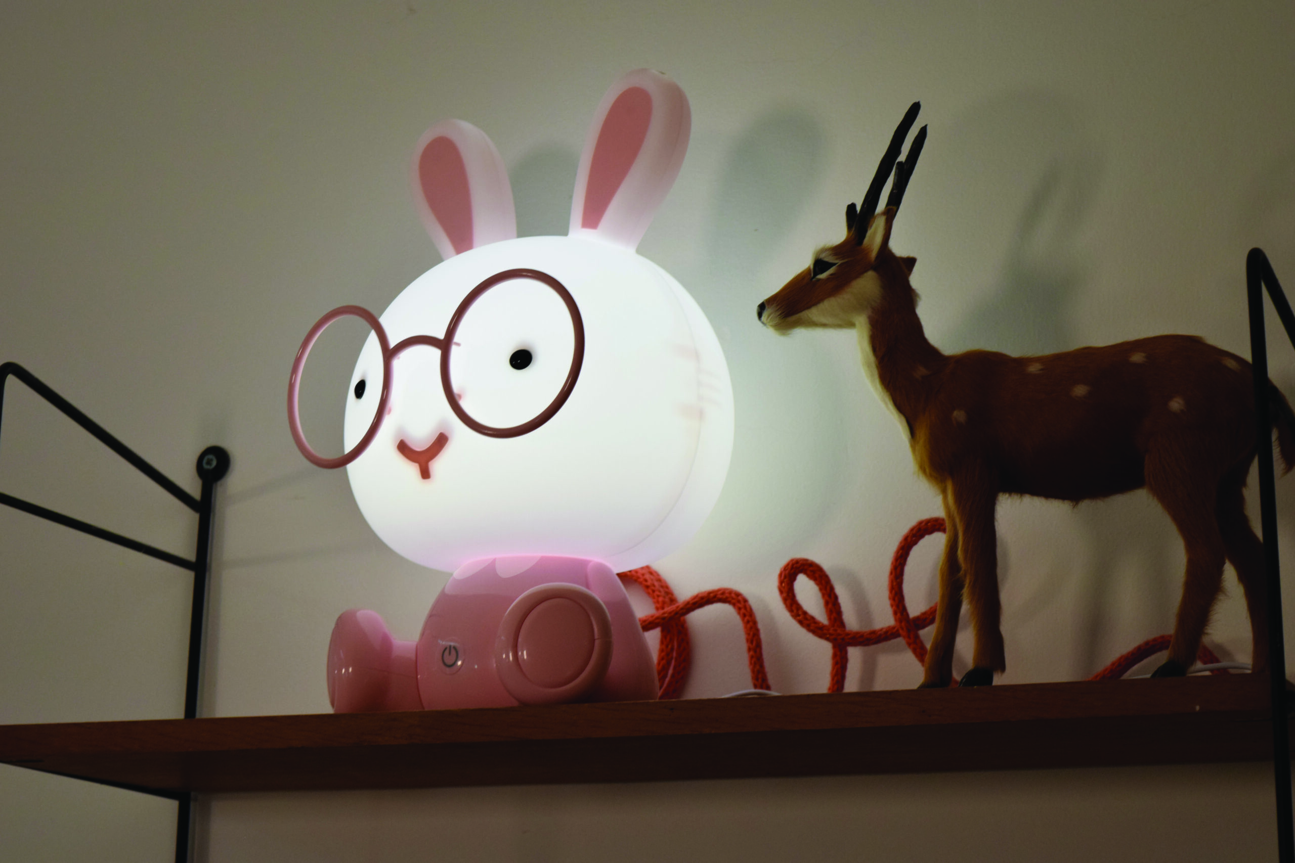 Veilleuse LED "Mini Bunny" Rose – 23 cm