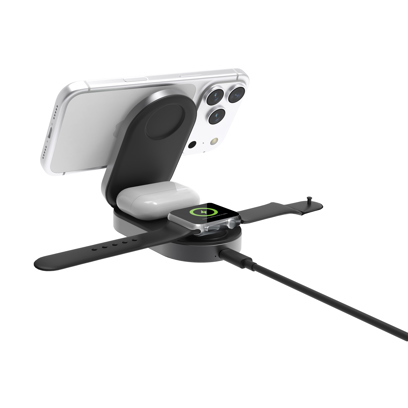 Chargeur 3-en-1 Pliable Quantum rPC – Sans fil Ultra-Rapide 25W – Image 4