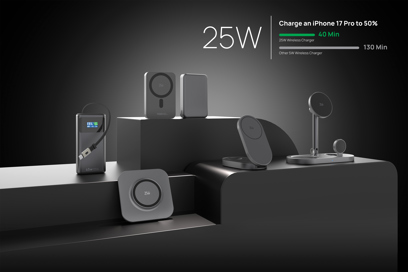 Chargeur 3-en-1 Pliable Quantum rPC – Sans fil Ultra-Rapide 25W – Image 8