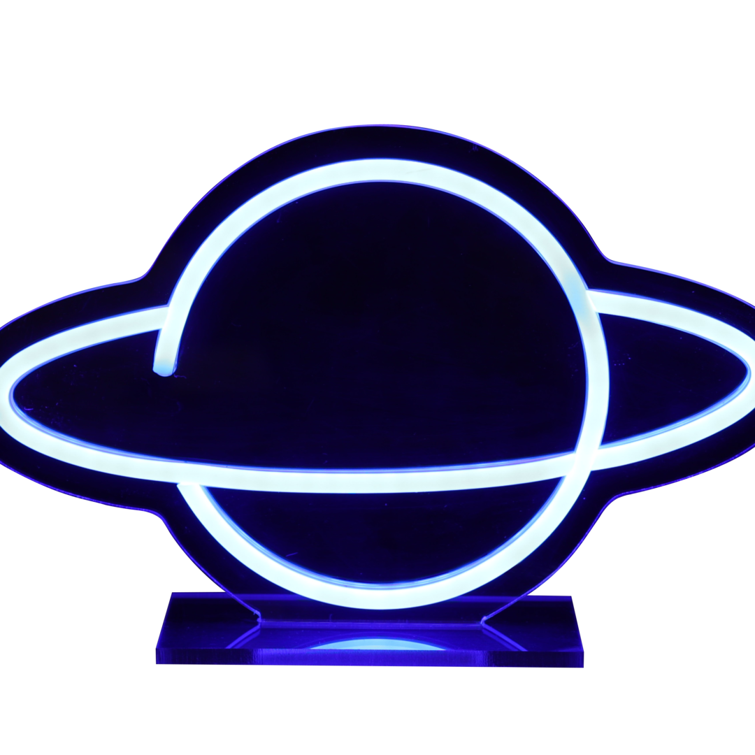 PLANETE PNG ON Décoration Murale Néon LED "Planète" – 30 cm