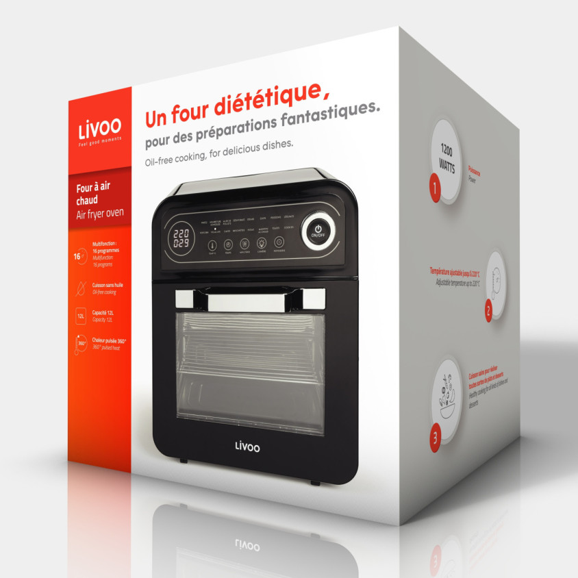 Four multifonction 2-en-1 : Air chaud + Friteuse sans huile – Image 10