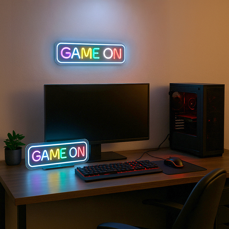 Décoration Murale Néon LED "Game On" – 40 cm – Image 2