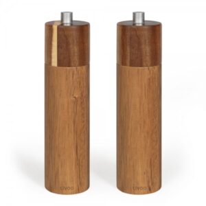 Set de 2 moulins sel et poivre manuels LIVOO