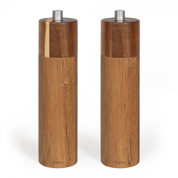 Set de 2 moulins sel et poivre manuels LIVOO
