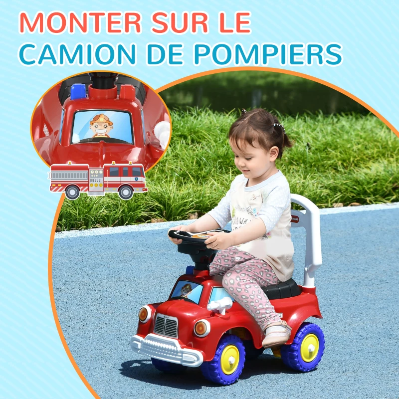 Porteur trotteur Enfants véhicule à pousser camion de pompier – Image 7