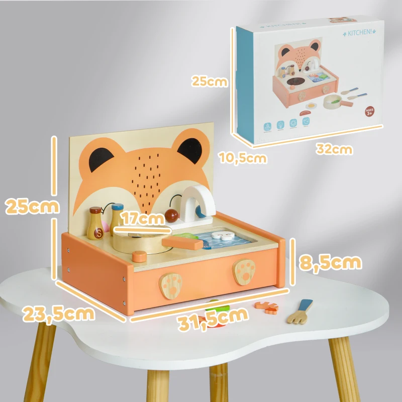 Mini-cuisine en bois jouet enfant – Image 3