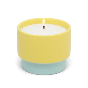 Bougie Céramique Couleur Jaune - Menthe Verte (170g)