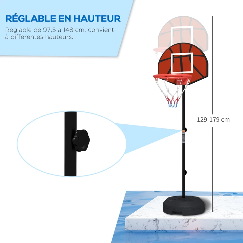 Support panier de basket-ball 2 en 1 jeu de 6 fléchettes magnétique – Image 3