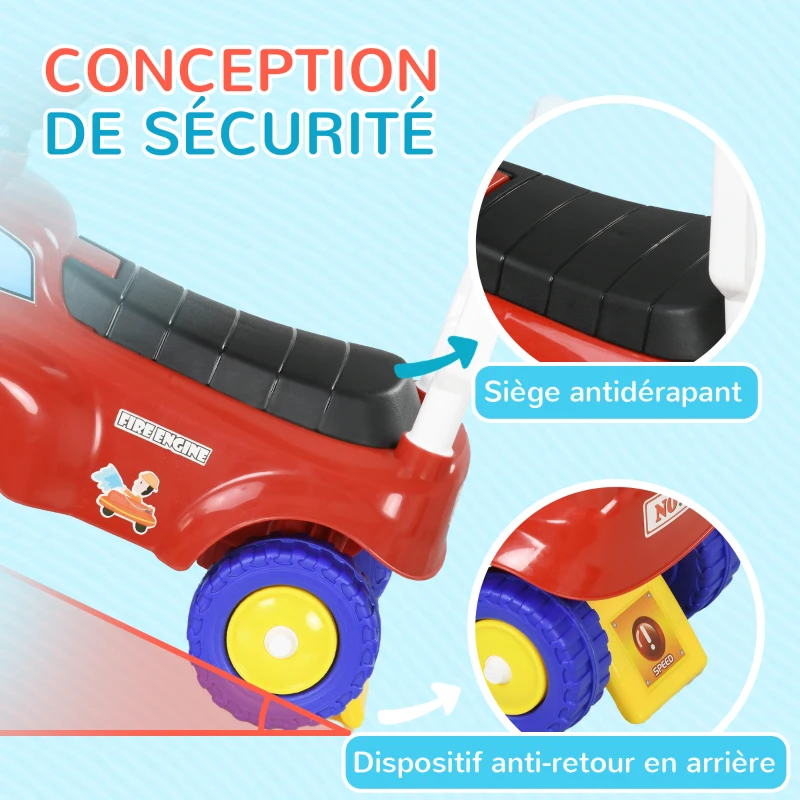Porteur trotteur Enfants véhicule à pousser camion de pompier – Image 4