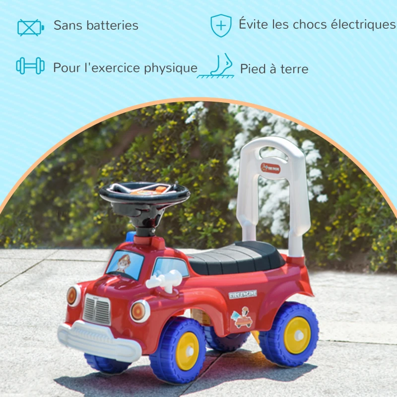 Porteur trotteur Enfants véhicule à pousser camion de pompier – Image 3