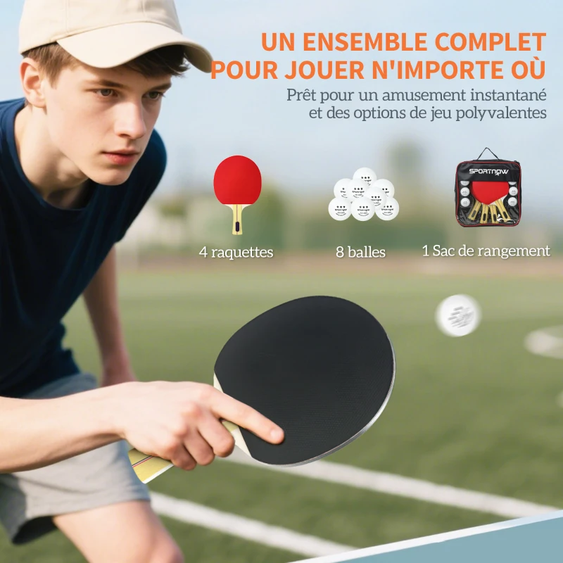 Lot de 4 raquettes de ping-pong – Image 4
