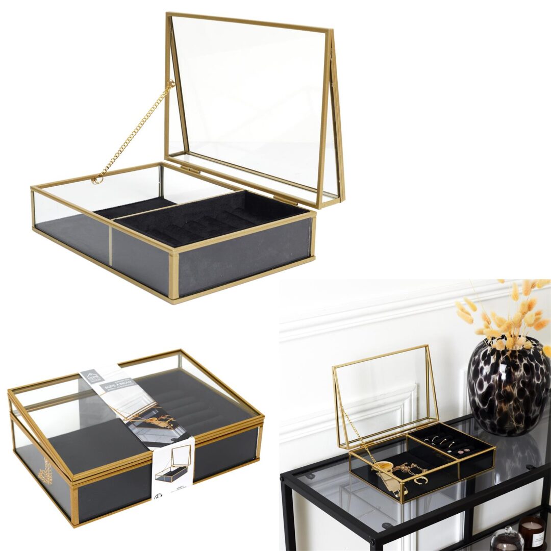 HD0095_GLOBAL Boite A Bijoux Verre Et Velours Noir