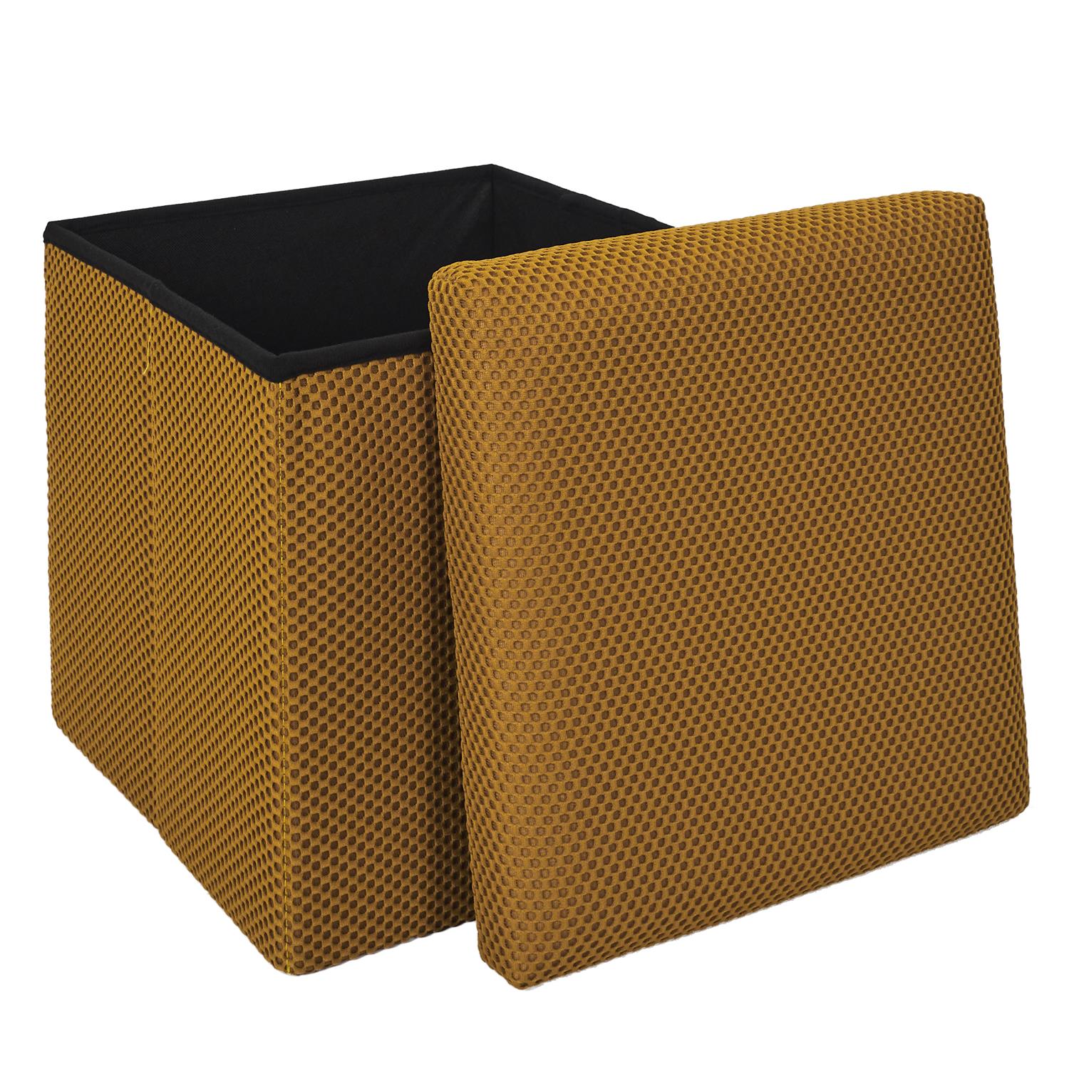 Coffre Pouf Pliable Atome Jaune – Image 5