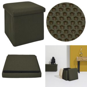 Coffre Pouf Pliable Atome Kaki