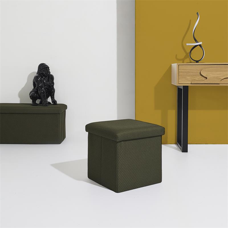 Coffre Pouf Pliable Atome Kaki – Image 3