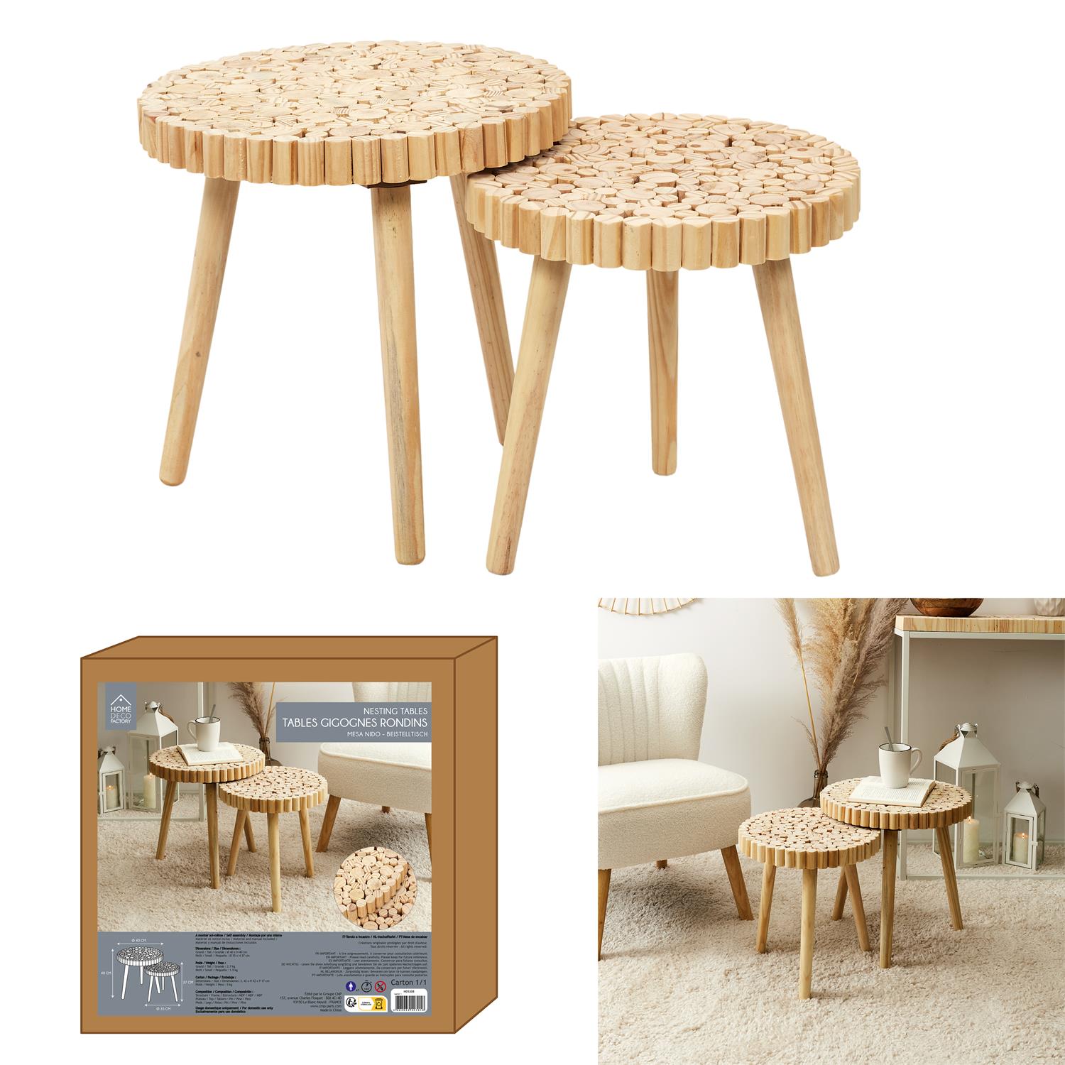 Table Gigogne Rondin