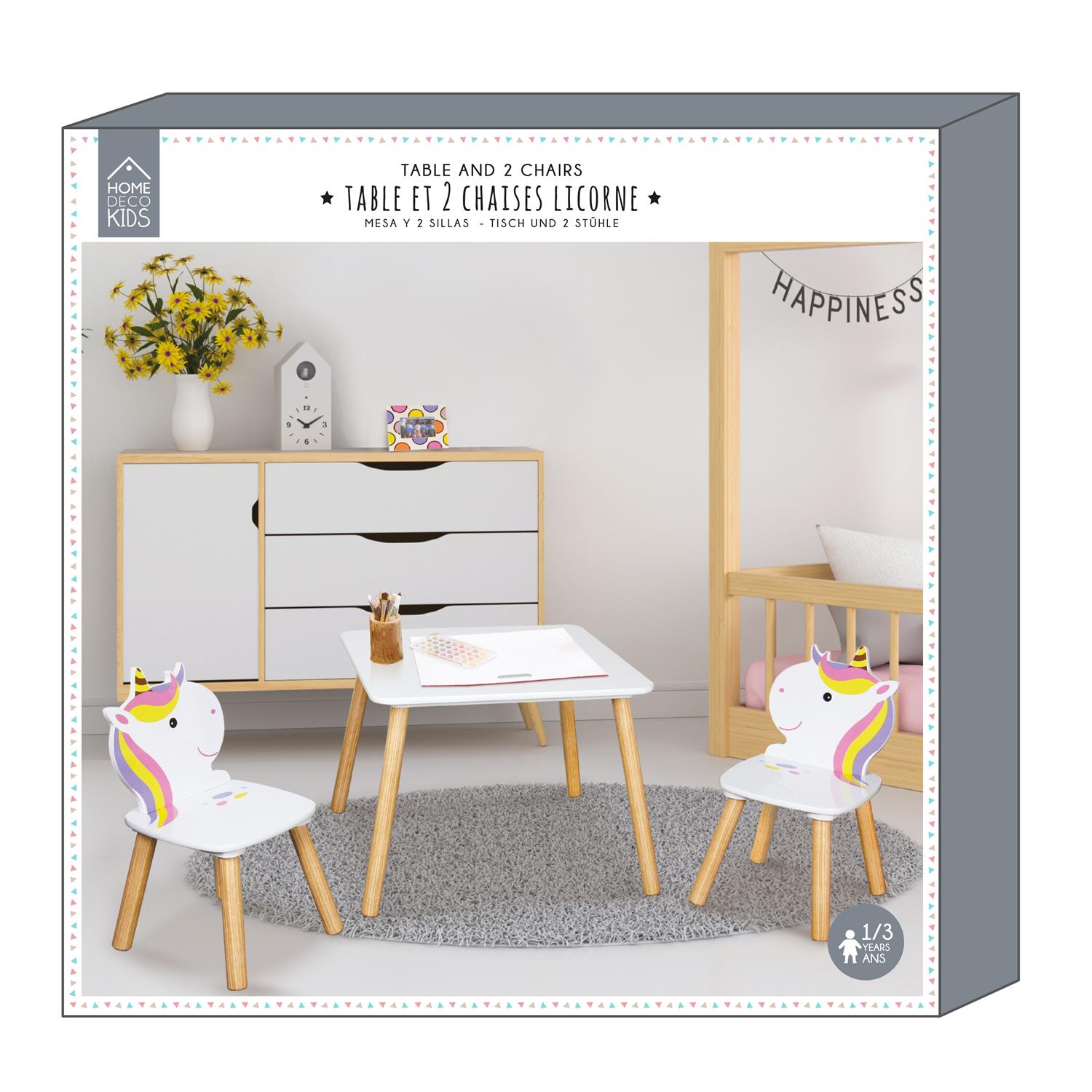 Table Et 2 Chaises Licorne Lily – Image 8