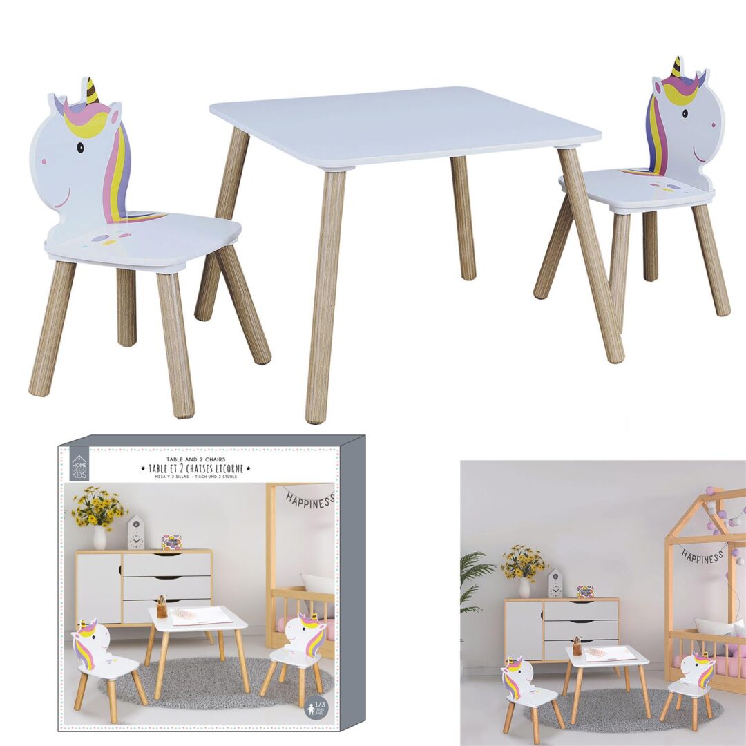 Table Et 2 Chaises Licorne Lily