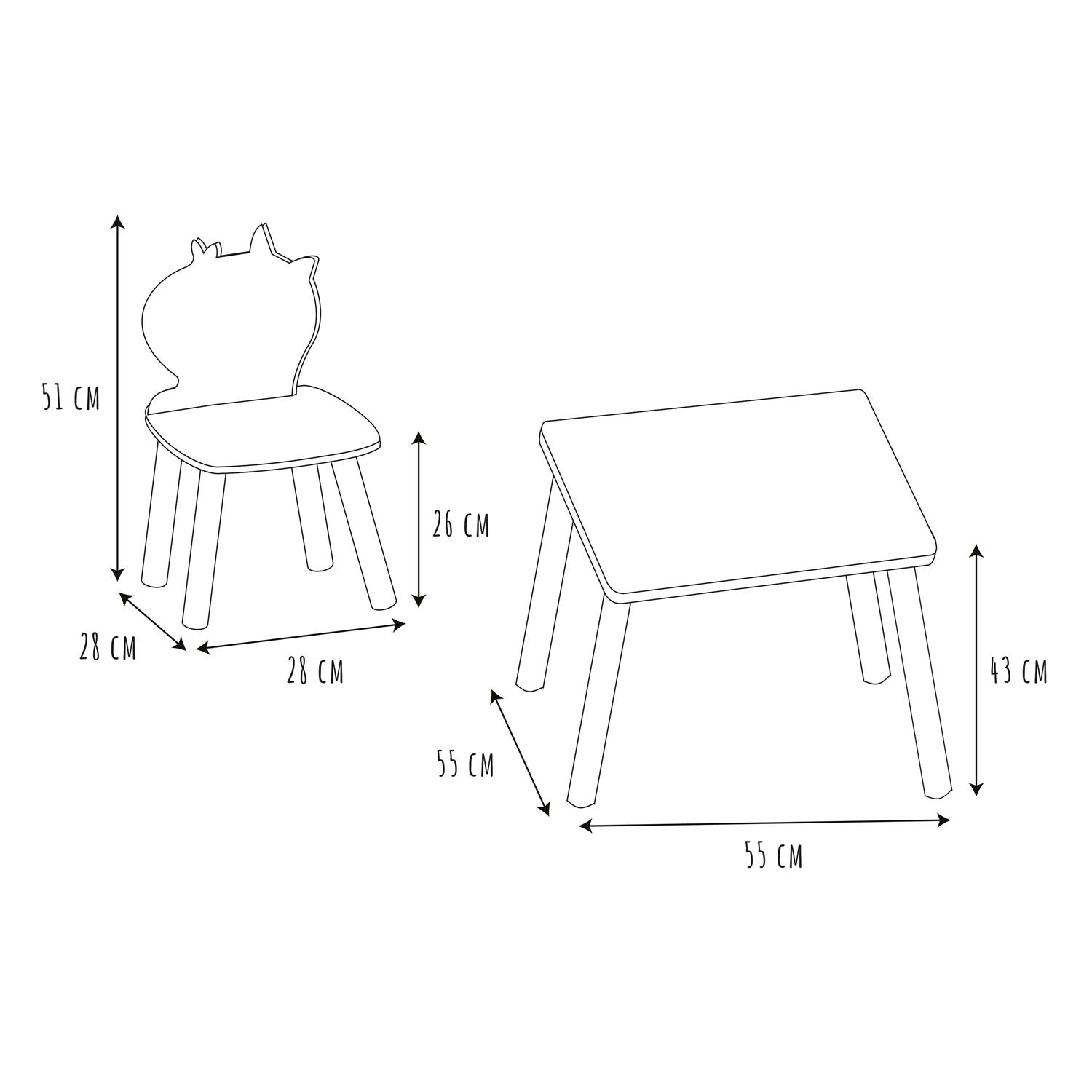 Table Et 2 Chaises Licorne Lily – Image 7