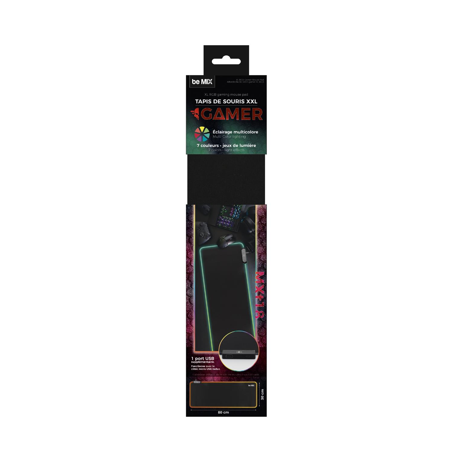 Tapis De Souris Gamer Xl Rgb 2 Ports Usb – Image 2