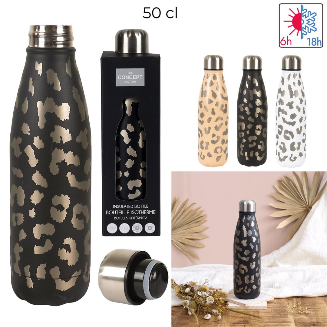 KA0811_GLOBAL Bouteille Isotherme Leopard