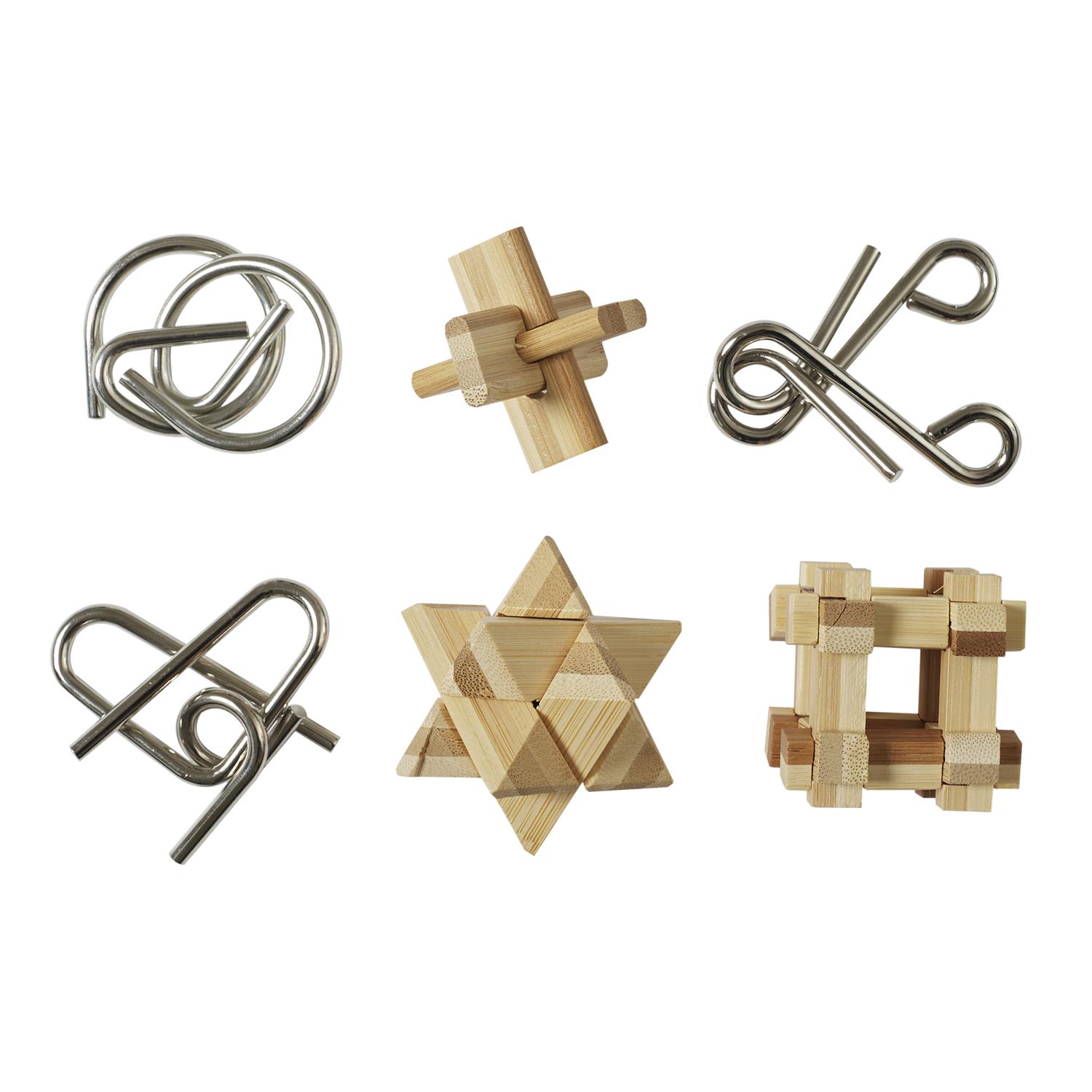 Coffret Casse Tete Bois Et Metal X6 – Image 2