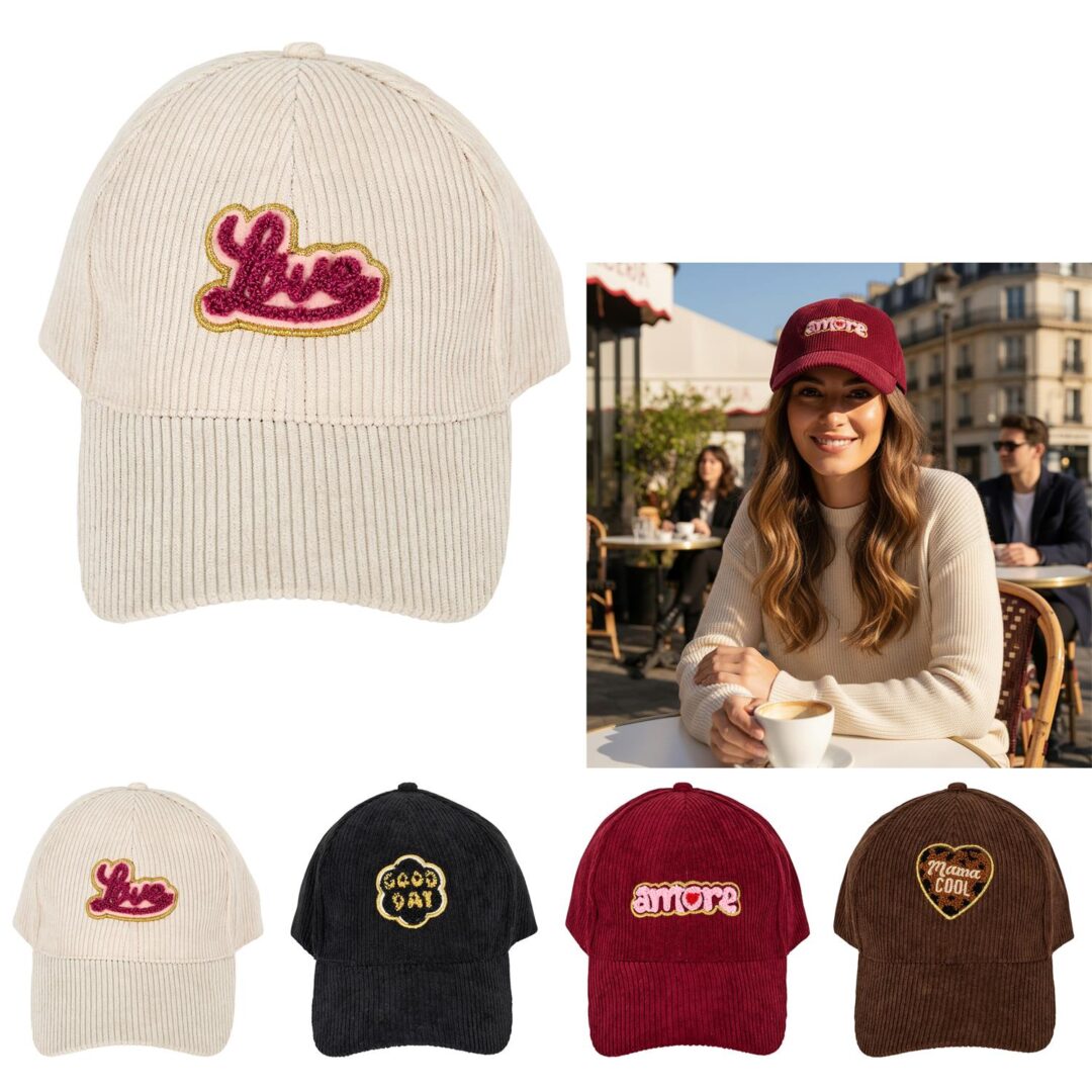 Casquette Cotelee Brodee