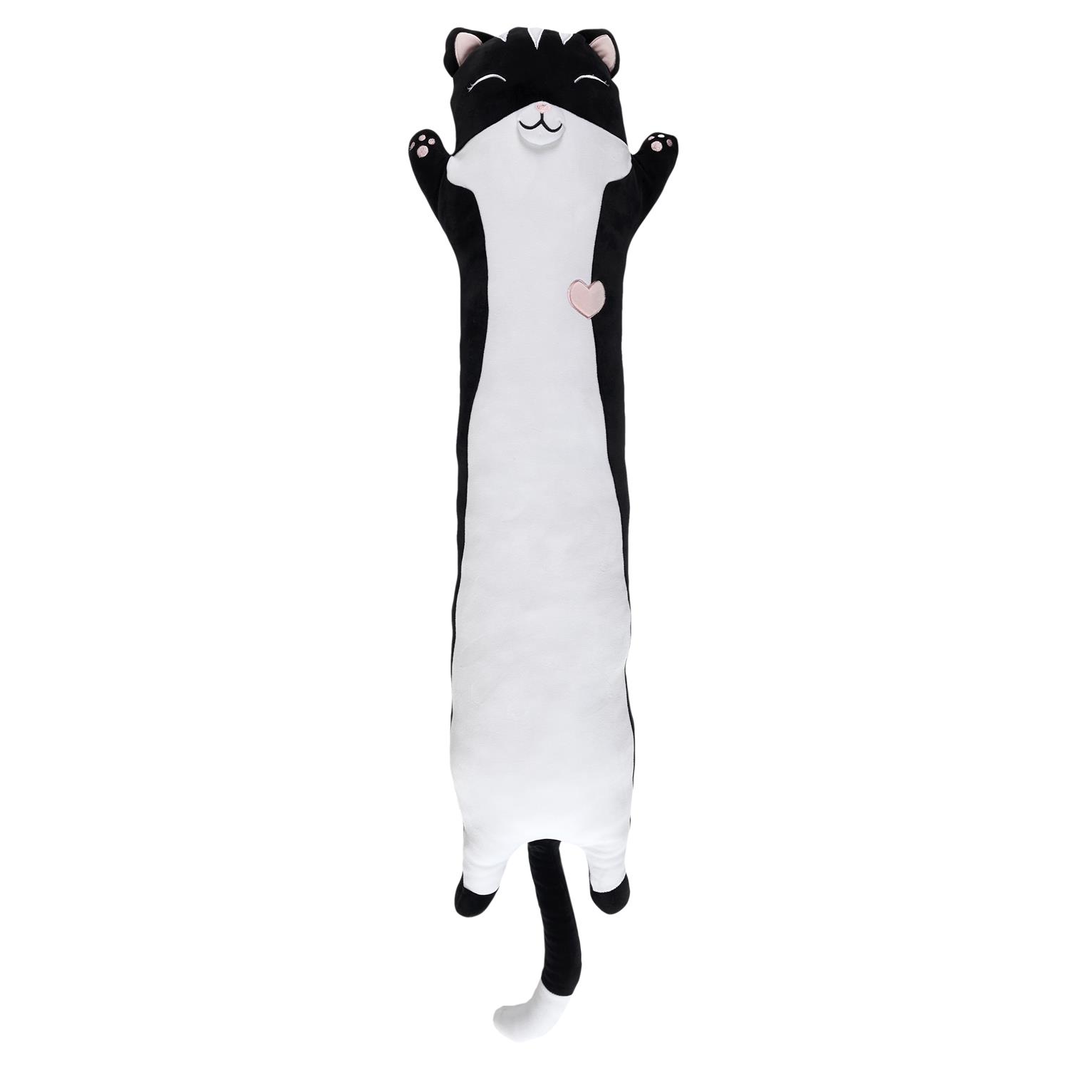 Peluche Allongee Chat Noir Kawaii – Image 4