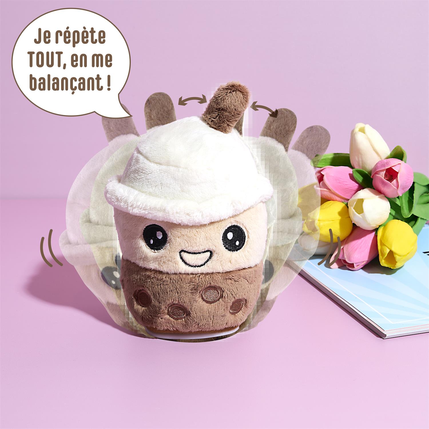 Peluche Bubble Tea Parlant Anime Kawaii – Image 3