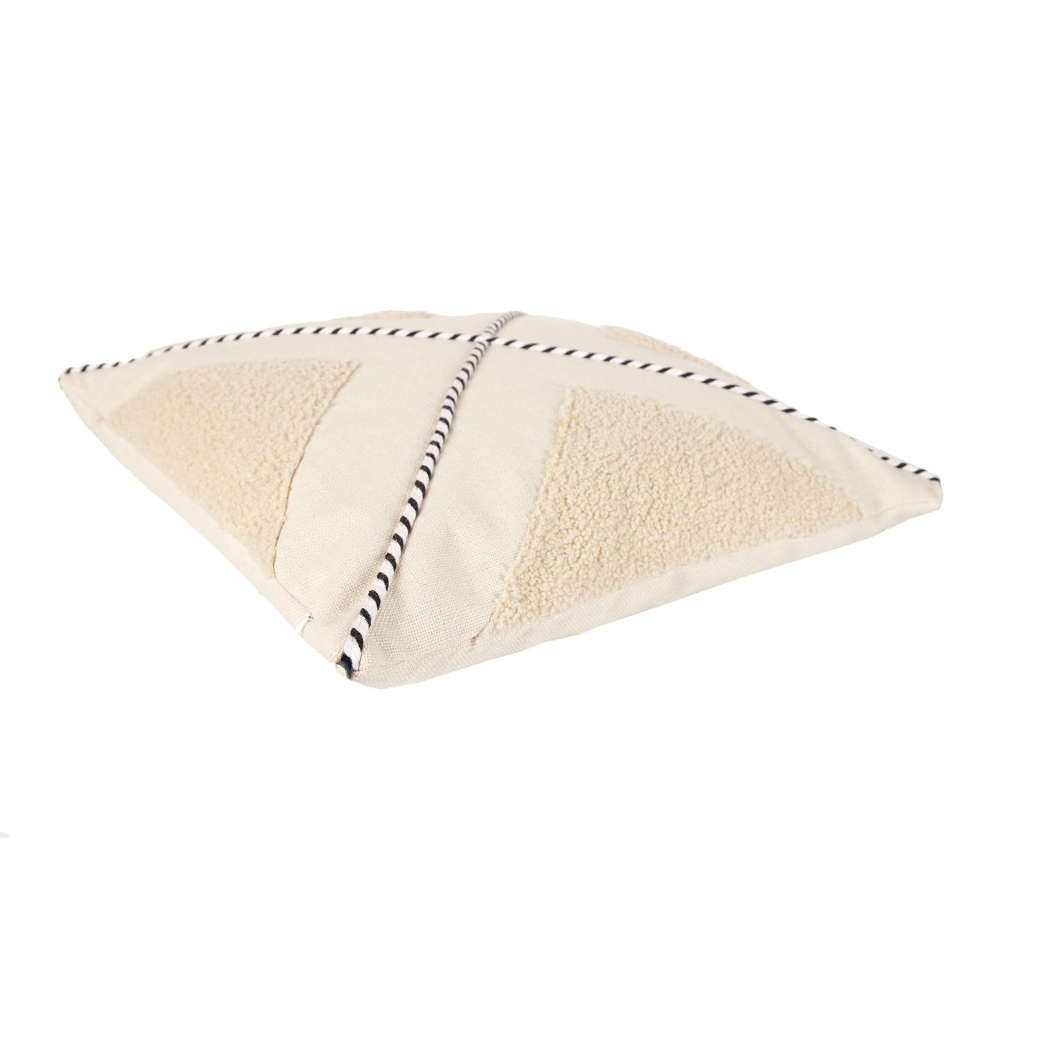 Coussin Beige Et Blanc Bouclette 40X40Cm – Image 4