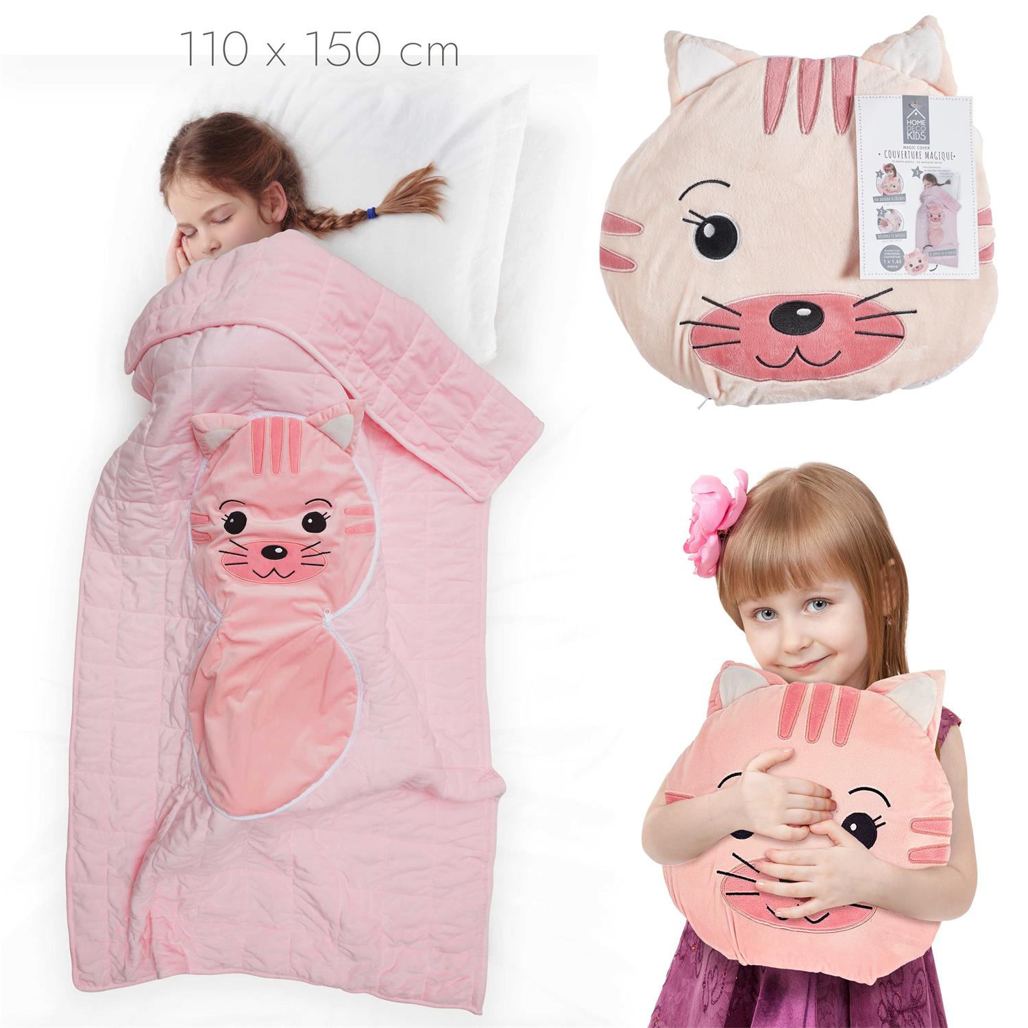 Couverture Convertible Chat 110X150Cm
