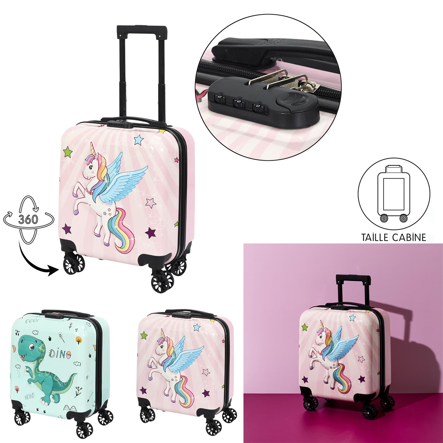 Valise Cabine Dino Licorne